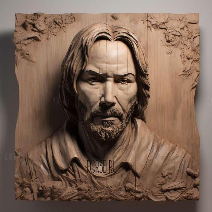 keanu reeves 4 stl model for CNC